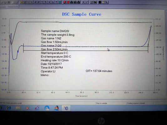 Differential Scanning Calorimetry Machine Providing Detailed Temperature and Gas Flow Settings with Touch Screen Interface