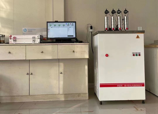 آلة اختبار Vicat بسرعة 120 ℃ / H Hdt للمركبات المقواة بالألياف الطويلة والألياف