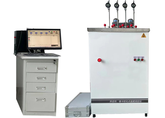 4.5KW Hdt آلة اختبار فيكات تحديد فيكات درجة حرارة ترطيب البلاستيك