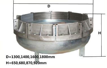 محترف 1100mm أنبوب ضغط مخبار نهاية غطاء، مستدير معدن نهاية قبعات لأنبوب